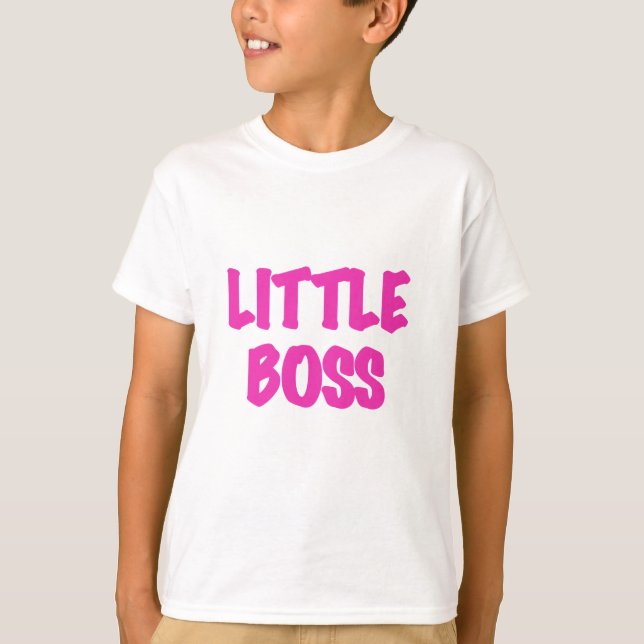 Little Boss - Rosa Hemden und Geschenke T-Shirt (Vorderseite)