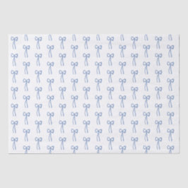 Little Bow Blue Gift Wrap Seidenpapier