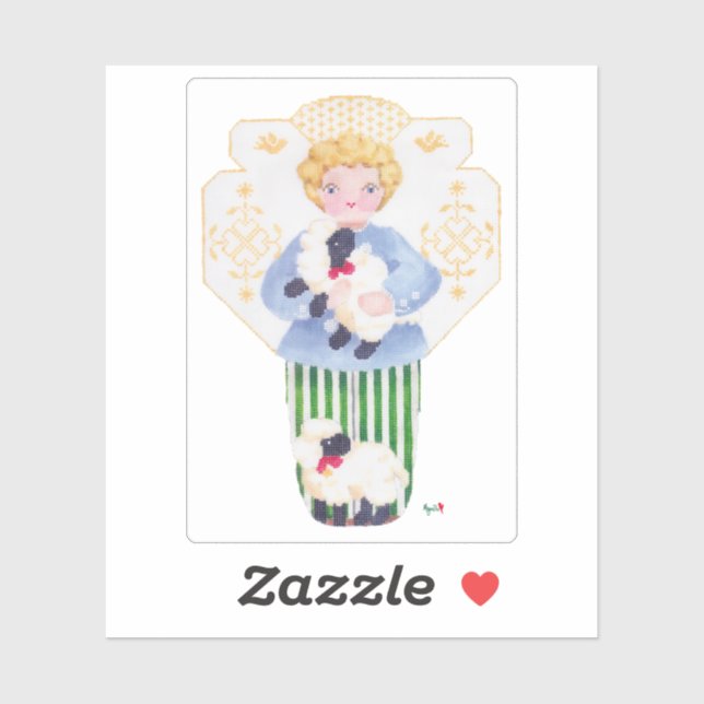 Little Boy Angel Sticker (Blatt)