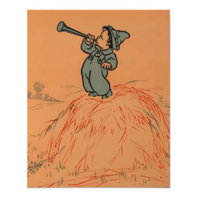 Little Boy Blue Kinderzimmer Rhyme Fotodruck (Vorne)