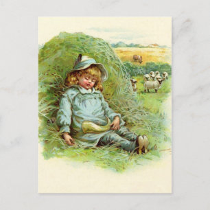 Little Boy Blue Kinderzimmer Rhyme Postkarte