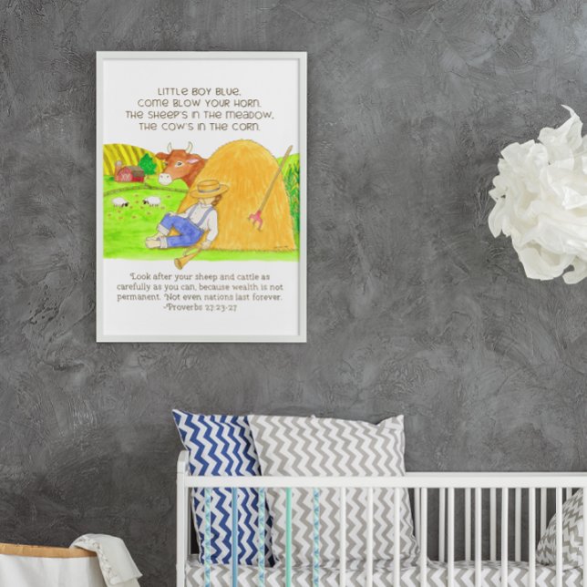 Little Boy Blue mit der Schrift Poster (Von Creator hochgeladen)