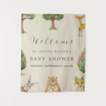 Little Boy Boho Woodland Animals Baby Dusche