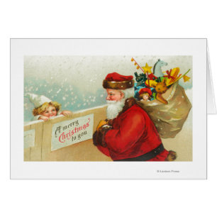 Little Boy, das über dem Zaun schaut