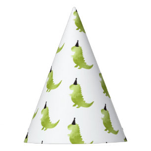 Little Boy Dinosaur Theme Dino Green und Black Hat Partyhütchen