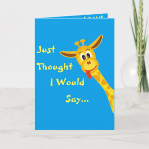 Little Boy Giraffe Birthday Karte