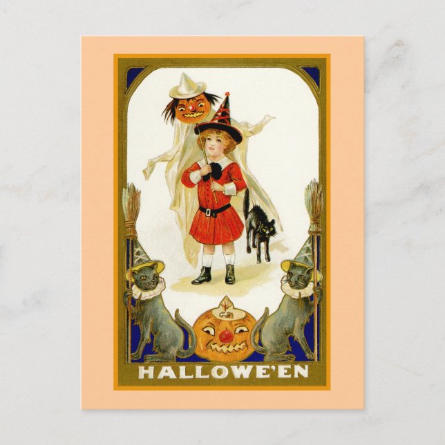 Little Boy Halloween Postkarte (Vorderseite)