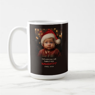 Little Boy Naughty List Weihnachtsfest Foto Kaffeetasse