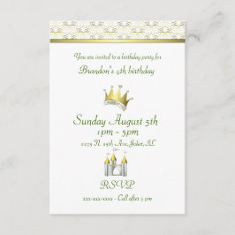 Little Boy-Prinz Birthday Einladung