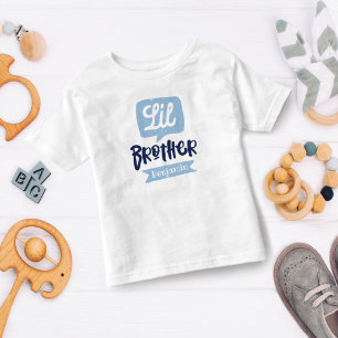Little Brother Baby Announctions Name & Monogram Kleinkind T-shirt