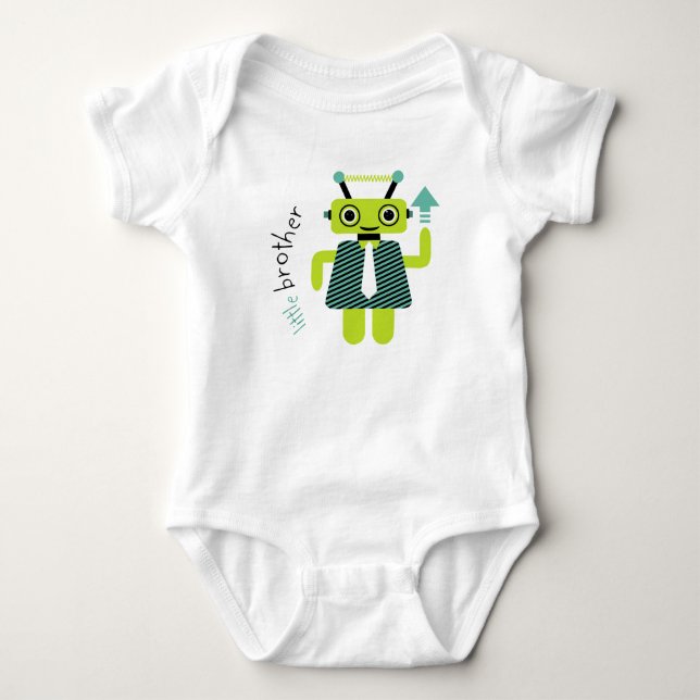 Little Brother Beep Piep Robot Baby Strampler (Vorderseite)