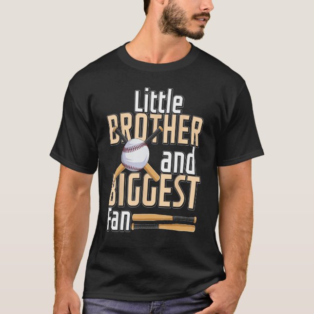 Little Brother & Biggest Fan Baseball Game   Boys T-Shirt (Vorderseite)