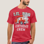 Little Brother Birthday Crew Feuerwehr Feuerwehrma T-Shirt<br><div class="desc">Little Brother Birthday Crew Feuerwehrschiff Familie .</div>