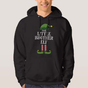 Little Brother Elf Matching Familie Weihnachtsjung Hoodie