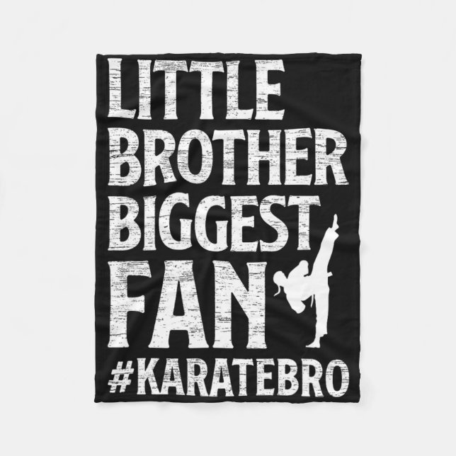 Little Brother Größter Fan Karate Bro Proud Fleecedecke (Vorderseite)
