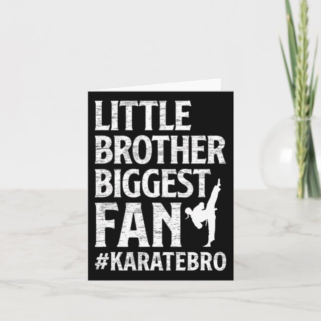 Little Brother Größter Fan Karate Bro Proud Karte (Vorderseite)