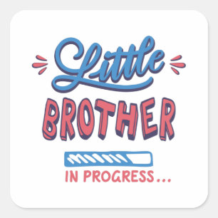 Little brother in progress quadratischer aufkleber