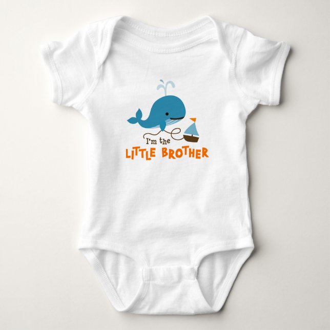 Little Brother - Mod Whale Baby Strampler (Vorderseite)