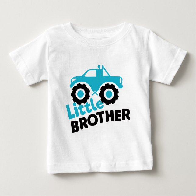 Little Brother Monster Truck Baby T-shirt (Vorderseite)