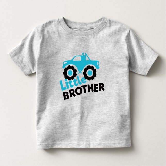 Little Brother Monster Truck Kleinkind T-shirt (Vorderseite)