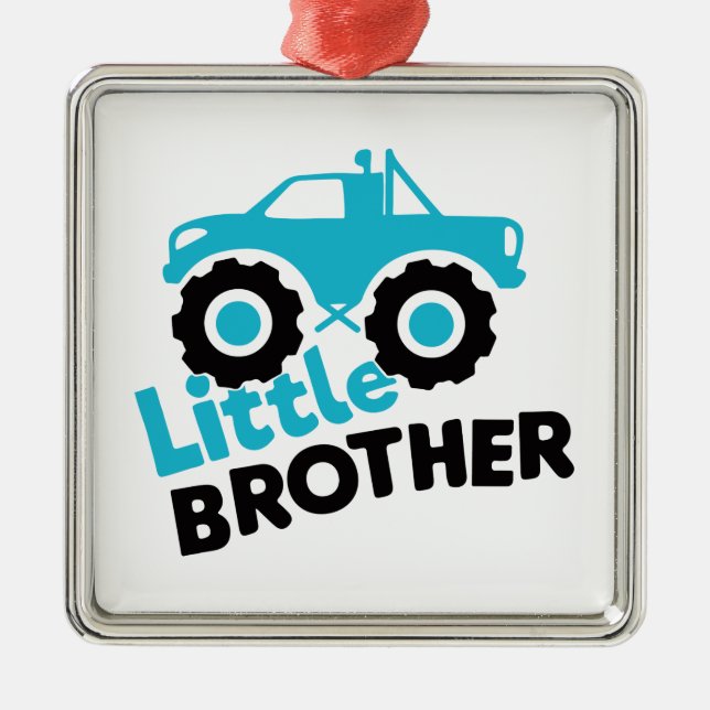 Little Brother Monster Truck Ornament Aus Metall (Vorne)