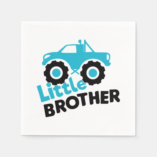 Little Brother Monster Truck Serviette (Vorderseite)