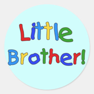 Little Brother Primary Colors Tshirts and Gifts Runder Aufkleber
