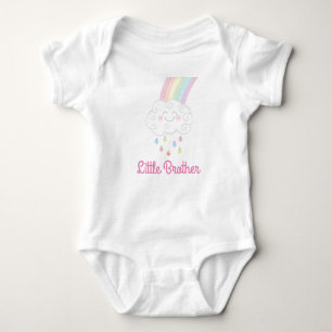 Little Brother Rainbow Baby Strampler
