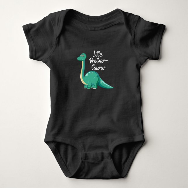 Little Brother Saurus, Dinosaur Baby Geschenk Baby Baby Strampler (Vorderseite)