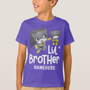 Little Brother Superhero Cat Custom T-Shirt