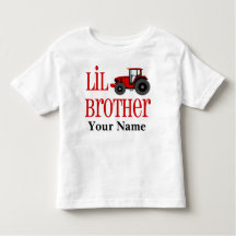 Little Brother Tractor Personalisierter T - Shirt
