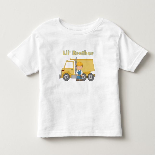 Little Brother Truck Driver Kleinkind T-shirt (Vorderseite)
