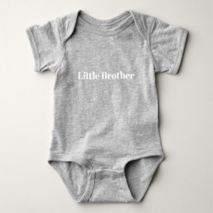 Little Brother White individuelle Name Text niedli Baby Strampler