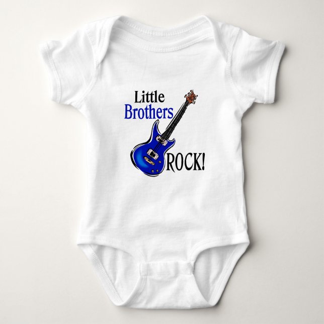 Little Brothers Rock! Baby Strampler (Vorderseite)