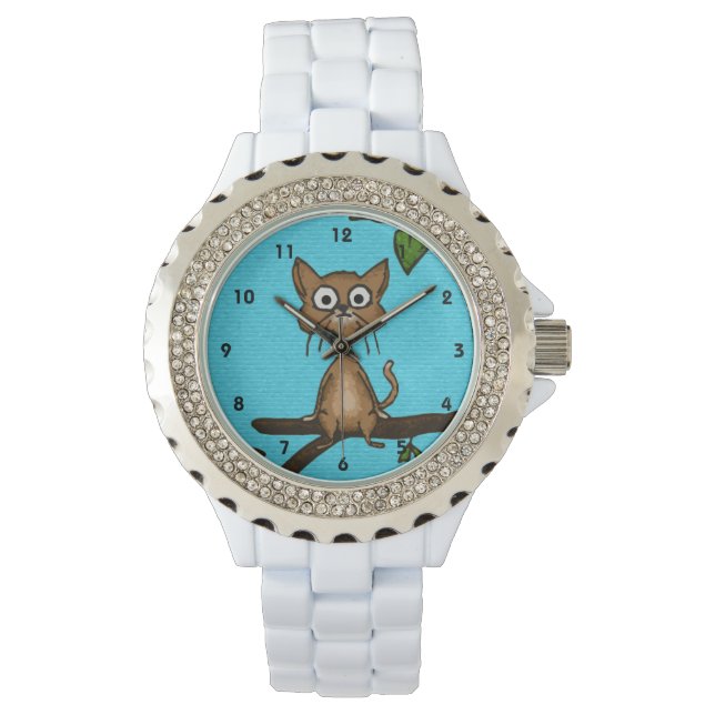 Little Brown Cat Armbanduhr (Vorderseite)