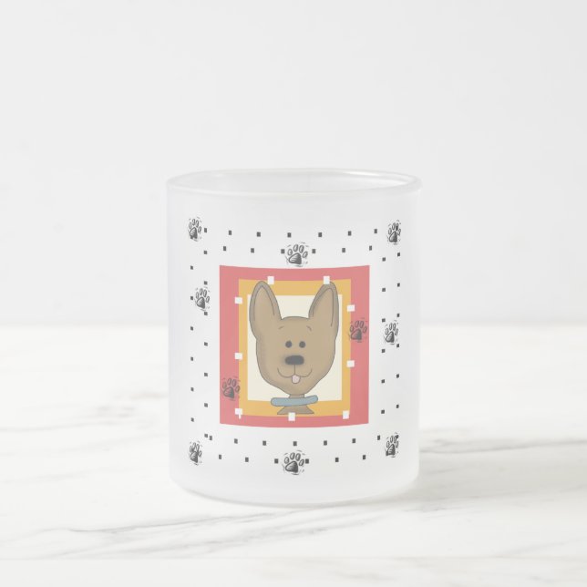 Little Brown Doggie Tshirts und Geschenke Mattglastasse (Mittel)