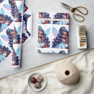 Little Brown Fairy Wrapping Paper Geschenkpapier