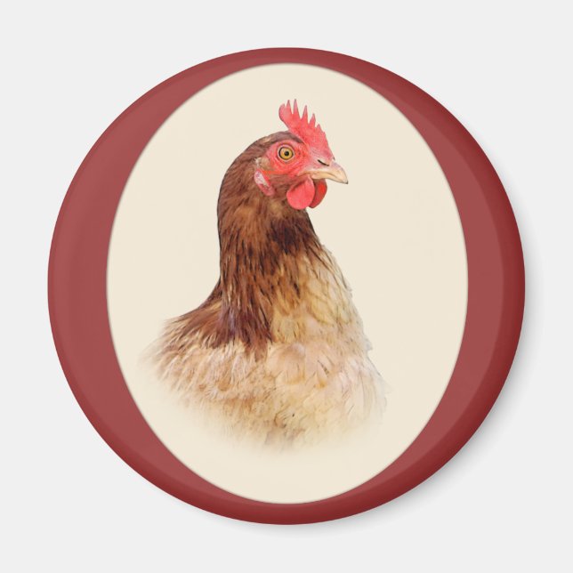 Little Brown Hen Magnet (Vorne)