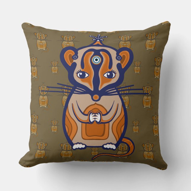 Little Brown Mouse Kissen (Vorderseite)