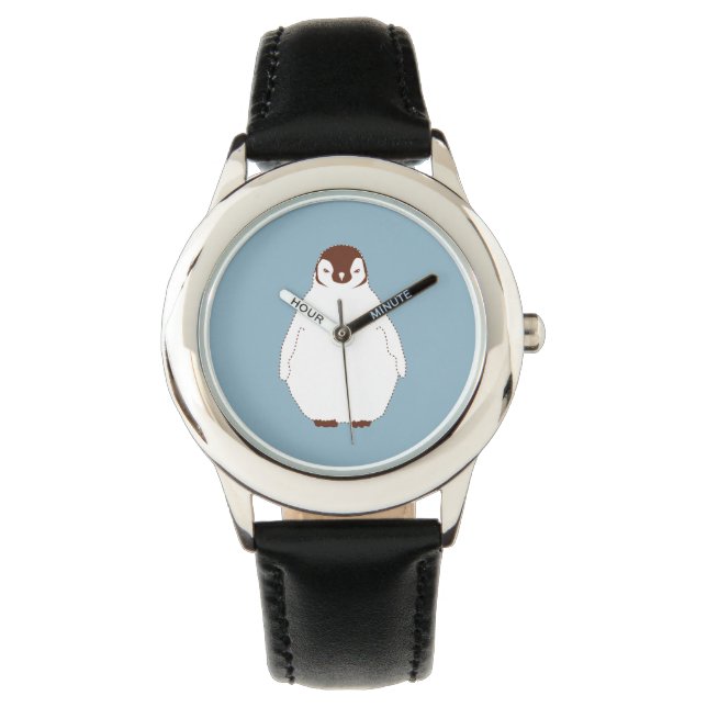 Little Brown Penguin Kids Watch Armbanduhr (Vorderseite)