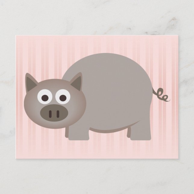 Little Brown Pig Postkarte (Vorderseite)