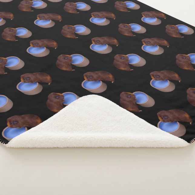 Little Brown Smooth Hahaar Guinea Pig, Sherpadecke (3/4)