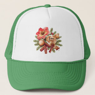 Little Brownies Gingerbread with Red Amaryllis Truckerkappe