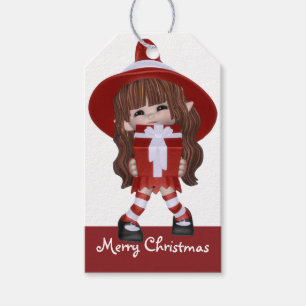 Little Brünett d2 Christmas Hexe - Geschenkanhänger