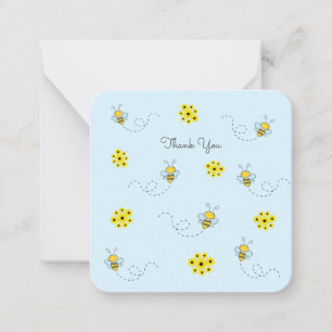 Little Bumble Bee Mini Danke Note Card Mitteilungskarte