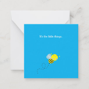 Little Bumble Bee Mini Danke Note Card Mitteilungskarte