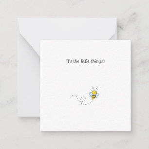 Little Bumble Bee Mini Danke Note Card Mitteilungskarte