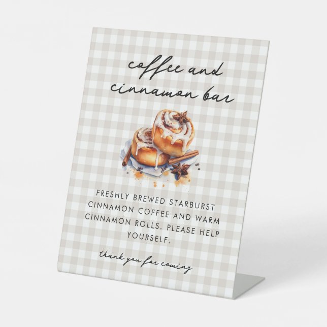 Little Bun in the Oven Baby Shower Coffee Bar  Sockelschild (Vorderseite)