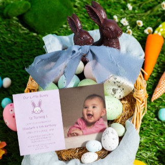 Little Bunny 1. Geburtstag Einladung
