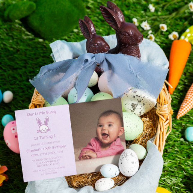 Little Bunny 1. Geburtstag Einladung (Von Creator hochgeladen)